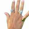 Anillo turquesa luna. Anillo turquesa luna.