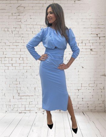 VESTIDO MARISI CELESTE