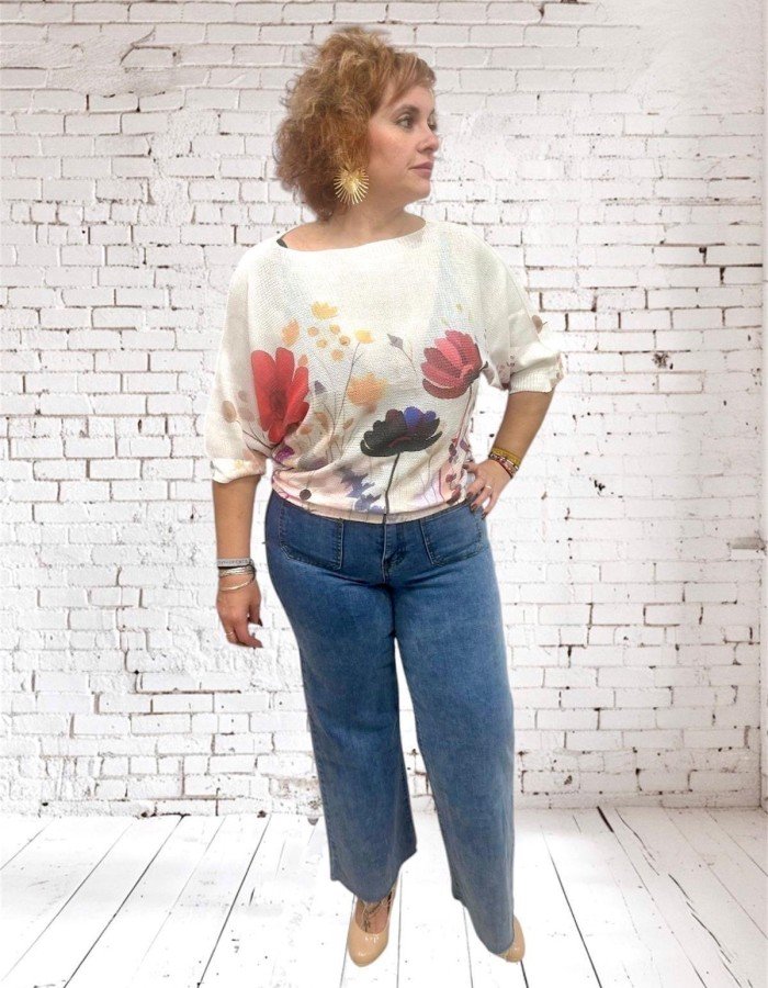 JERSEY DE HILO FLOR