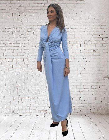 VESTIDO MACARENA CELESTE