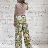 PANTALON PATA ANCHA LOREN TONO VERDE